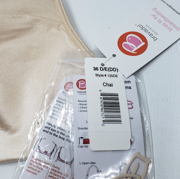 New Bravado NURSING Bra Elegant Cream Bra 36D/E Bra Extenders Conversion Kit - Picture 7 of 12